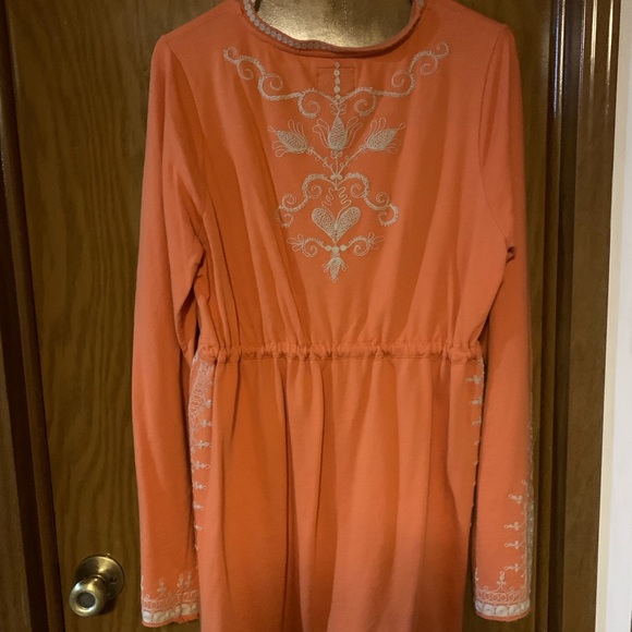 Rare lucky bramd orange embroidered dress with drawstring size X-Large - Picture 8 of 9